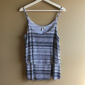 NWT Cato Black & White Layered Tank Top Size S